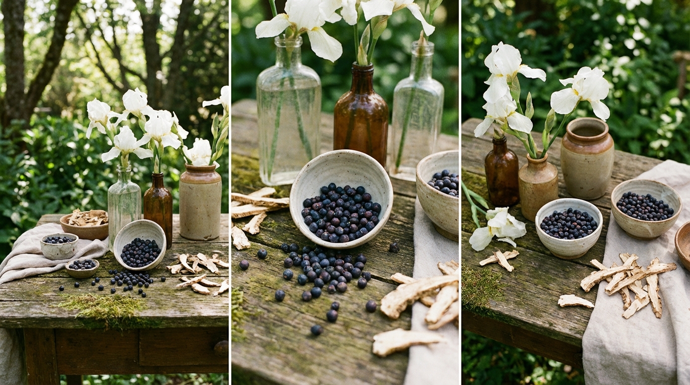 Pěstování bylin pro gin: Jalovec, angelika a kosatec florentský v české zahradě